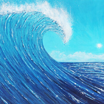 Schilderij getiteld "Peinture marine "Va…" door David Quant, Origineel Kunstwerk, Acryl