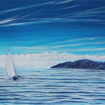Painting titled "Peinture marine "La…" by David Quant, Original Artwork, Acrylic