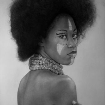 Drawing titled "uchechi-okezie.jpg" by David Thomas, Original Artwork, Charcoal