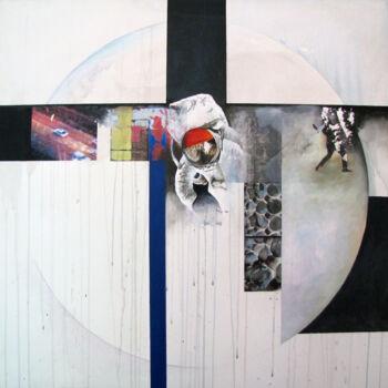 Collages intitulée "Centre of rotationa…" par David Troughton, Œuvre d'art originale, Acrylique Monté sur Châssis en bois