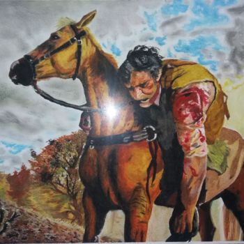 Schilderij getiteld "O Cavalo" door Davi Forte, Origineel Kunstwerk, Pastel