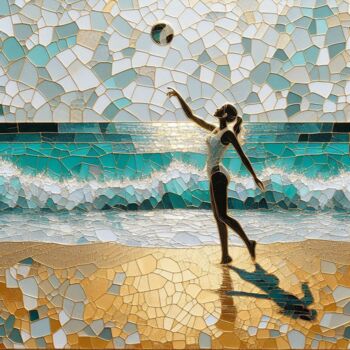 Digitale Kunst mit dem Titel "Holding your dreams…" von Davina Dugnas, Original-Kunstwerk, Digitale Malerei Auf Keilrahmen a…