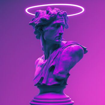 Digitale Kunst getiteld "Statue of Apollo’s…" door Dawid Mitoraj, Origineel Kunstwerk, AI gegenereerde afbeelding