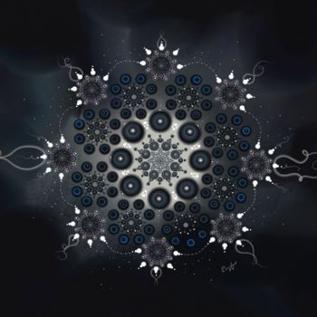 「Blue Moon」というタイトルのデジタルアーツ Dawn Marieによって, オリジナルのアートワーク, 2Dデジタルワーク
