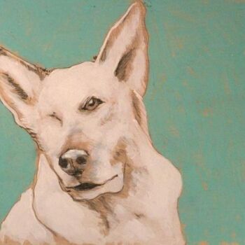 Drawing titled "One Eyed Dog" by Dawn Saunders Dahl, Original Artwork