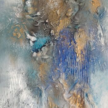 Malerei mit dem Titel "Blue 2" von Dayami Rosell Toujague, Original-Kunstwerk, Acryl Auf Keilrahmen aus Holz montiert
