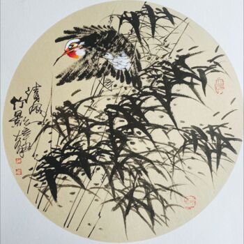 Ζωγραφική με τίτλο "Fresh wind through…" από Dayou Lu, Αυθεντικά έργα τέχνης, Χρωστικές ουσίες