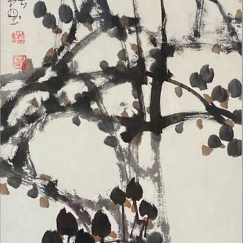 Peinture intitulée "Spring in harmony 春…" par Dayou Lu, Œuvre d'art originale, Pigments