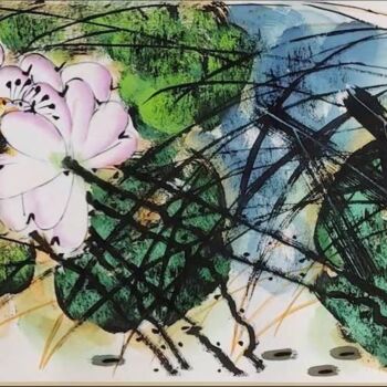 Painting titled "Beautiful rhythm in…" by Dayou Lu, Original Artwork, Pigments