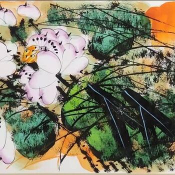 Painting titled "Wind through the lo…" by Dayou Lu, Original Artwork, Pigments