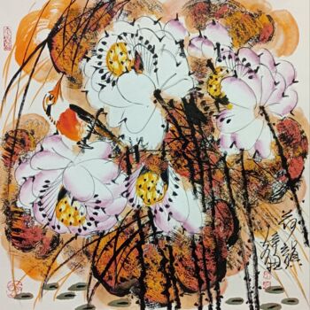 Peinture intitulée "Beautiful rhythm in…" par Dayou Lu, Œuvre d'art originale, Pigments