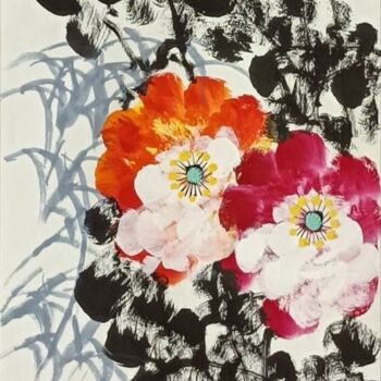 Painting titled "Taste of fine tea 品…" by Dayou Lu, Original Artwork, Pigments