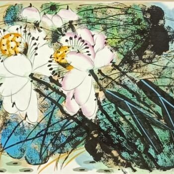 Schilderij getiteld "Fun in the fresh lo…" door Dayou Lu, Origineel Kunstwerk, pigmenten