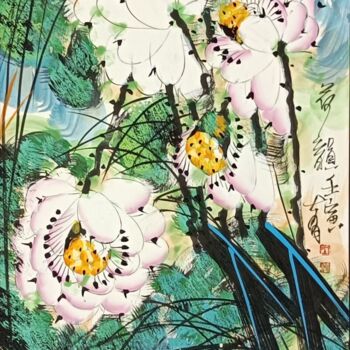 Painting titled "Beautiful rhythm in…" by Dayou Lu, Original Artwork, Pigments