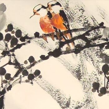 Pintura intitulada "Fresh world 清净世界 （N…" por Dayou Lu, Obras de arte originais, Pigmentos