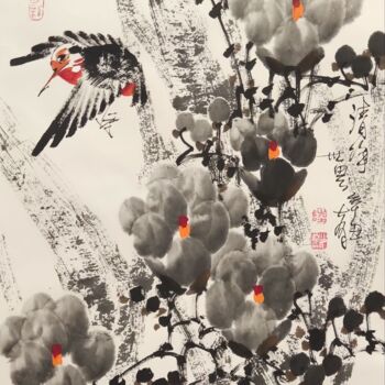 Ζωγραφική με τίτλο "Fresh world 清净世界 （N…" από Dayou Lu, Αυθεντικά έργα τέχνης, Χρωστικές ουσίες