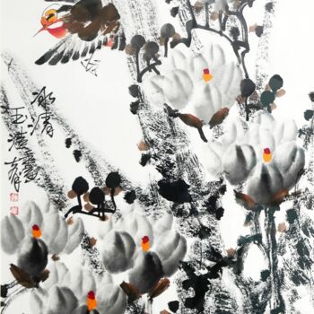 제목이 "Pure white 冰清玉洁 （No…"인 미술작품 Dayou Lu로, 원작, 안료