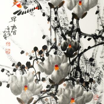 Painting titled "Early spring 早春 （No…" by Dayou Lu, Original Artwork, Pigments