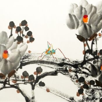 Peinture intitulée "Pure white 洁 （No.F1…" par Dayou Lu, Œuvre d'art originale, Pigments