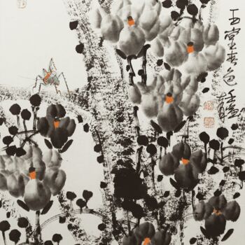 Pintura intitulada "Fragrance of Magnol…" por Dayou Lu, Obras de arte originais, Pigmentos