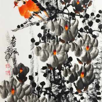 Painting titled "Spring breeze 春风 （N…" by Dayou Lu, Original Artwork, Pigments