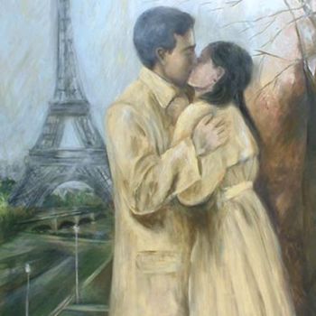 Painting titled "APRIL IN PARIS" by Dayse Diaz, Original Artwork
