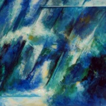 Painting titled "BLUE VIBRATIONS" by Dayse Diaz, Original Artwork