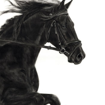 Schilderij getiteld "Oil painting horse…" door Deimante Bruzguliene, Origineel Kunstwerk, Olie