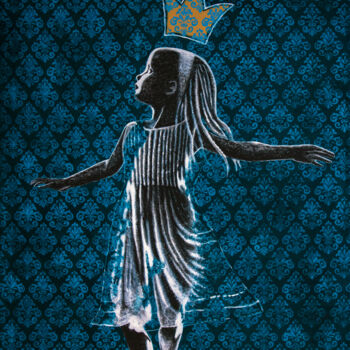 Painting titled "LITTLE DANCING QUEEN" by Db Waterman, Original Artwork, Acrylic Mounted on Wood Stretcher frame