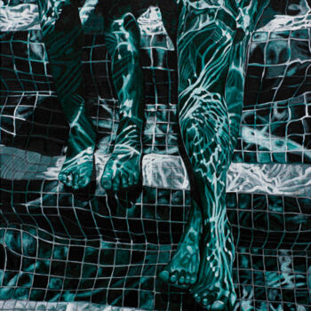 Картина под названием "TAKING A BREAK" - Db Waterman, Подлинное произведение искусства, Акрил Установлен на Деревянная рама…