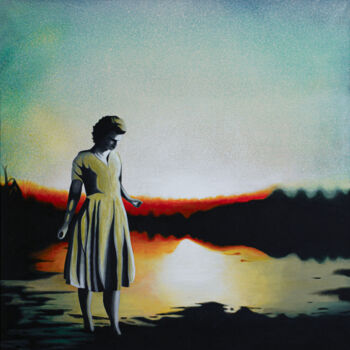 Картина под названием "DAYS WITHOUT END" - Db Waterman, Подлинное произведение искусства, Акрил Установлен на Деревянная рам…