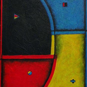 Pintura titulada "Curva- Paralelas -…" por Daniel Jorge Castro Cuccuini, Obra de arte original, Oleo