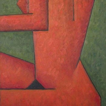 Malerei mit dem Titel "desnudo-n-4-50x60-c…" von Daniel Jorge Castro Cuccuini, Original-Kunstwerk