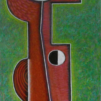 Painting titled "ser-craneo-tecnica-…" by Daniel Jorge Castro Cuccuini, Original Artwork