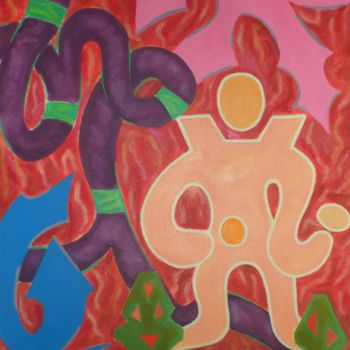 Pittura intitolato "The Juggler (juggli…" da Ariel Velez, Opera d'arte originale, Acrilico