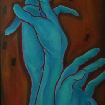 Картина под названием "branching out" - Ariel Velez, Подлинное произведение искусства, Масло Установлен на Деревянная рама д…