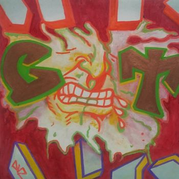 Schilderij getiteld "GRIT" door Ariel Velez, Origineel Kunstwerk, Anders