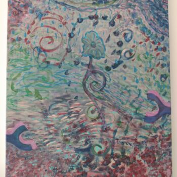 Malerei mit dem Titel "in the water" von Ariel Velez, Original-Kunstwerk, Acryl