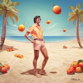 Digital Arts titled "Peaches" by Ddking, Original Artwork, Digital Print