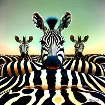 Arte digitale intitolato "The Real Slim Zebra" da Ddking, Opera d'arte originale, Stampa digitale
