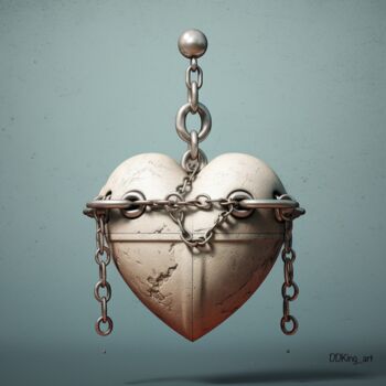 Digital Arts titled "Unchain my heart" by Ddking, Original Artwork, Digital Print