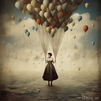 Digital Arts titled "99 Luftballons" by Ddking, Original Artwork, Digital Print