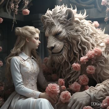 Arte digitale intitolato "Beauty and the Beast" da Ddking, Opera d'arte originale, Stampa digitale