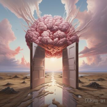 Digital Arts titled "Open Your Mind" by Ddking, Original Artwork, Digital Print