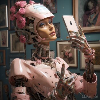 Digital Arts titled "#selfie" by Ddking, Original Artwork, Digital Print