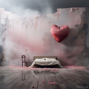 Arts numériques intitulée "Empty Bed" par Ddking, Œuvre d'art originale, Impression numérique