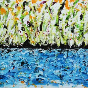 Malerei mit dem Titel "Algues au printemps…" von Dec, Original-Kunstwerk, Öl
