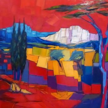 Schilderij getiteld "Les Alpilles" door De Maussane, Origineel Kunstwerk