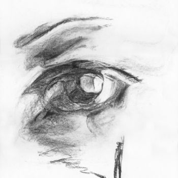 Drawing titled "Eyrie. 23 Aprel 2013" by Dea Lieotto, Original Artwork, Charcoal