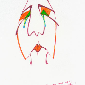 Drawing titled "Myself. 8 April , 2…" by Dea Lieotto, Original Artwork, Marker